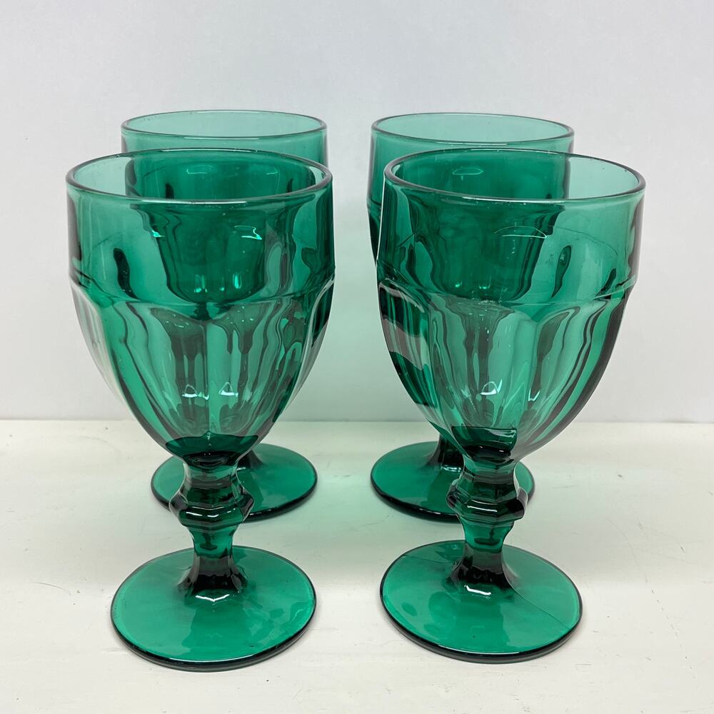 Libbey Duratuff Gibraltar Juniper Green Water Goblet Parfait Glass